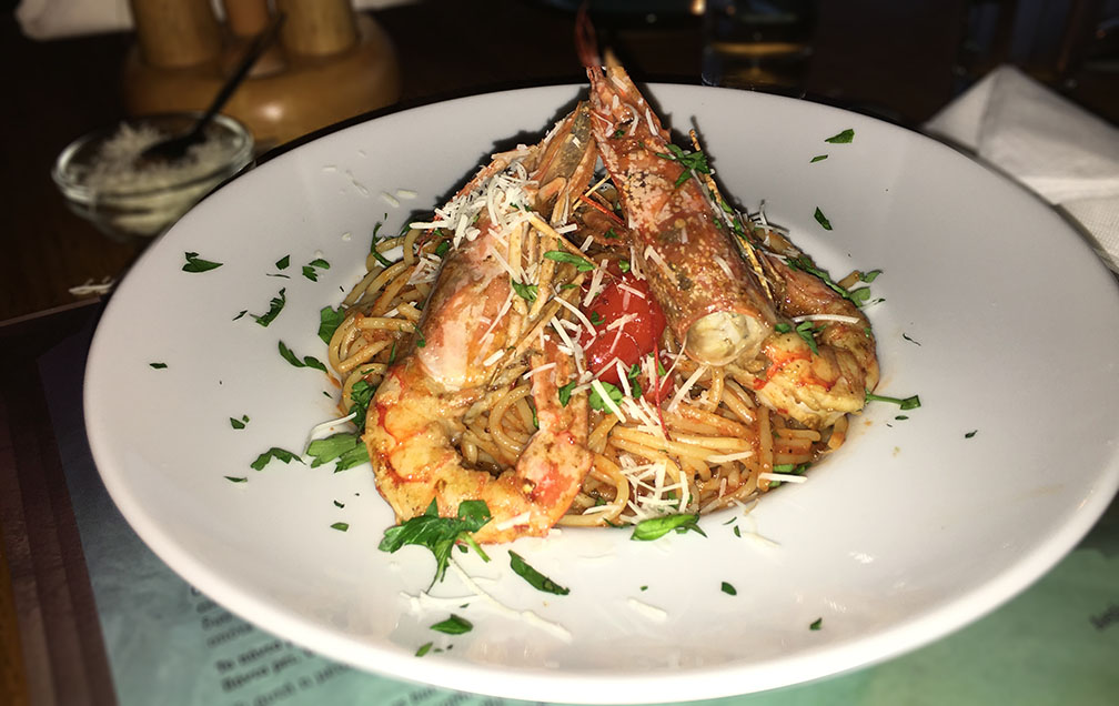 Shrimp Linguini Pasta Plate